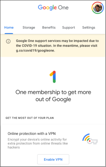 Google One VPN download