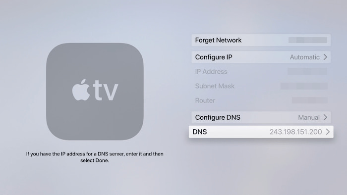 Apple-tv-DNS-setup