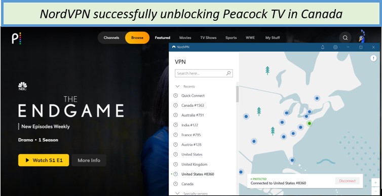 NordVPN- Peacock-tv-Canada