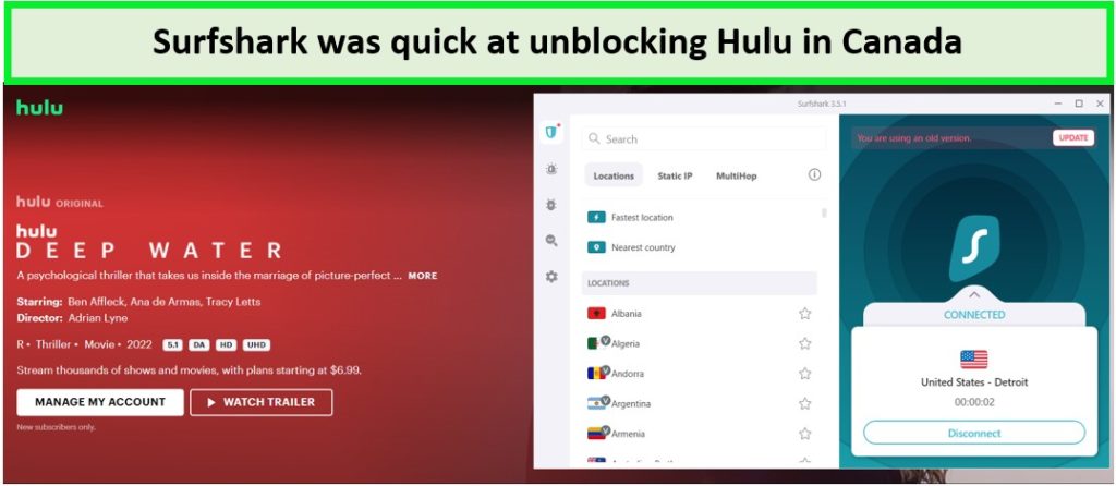 Unblock-Hulu-in-canada-with-Surfshark