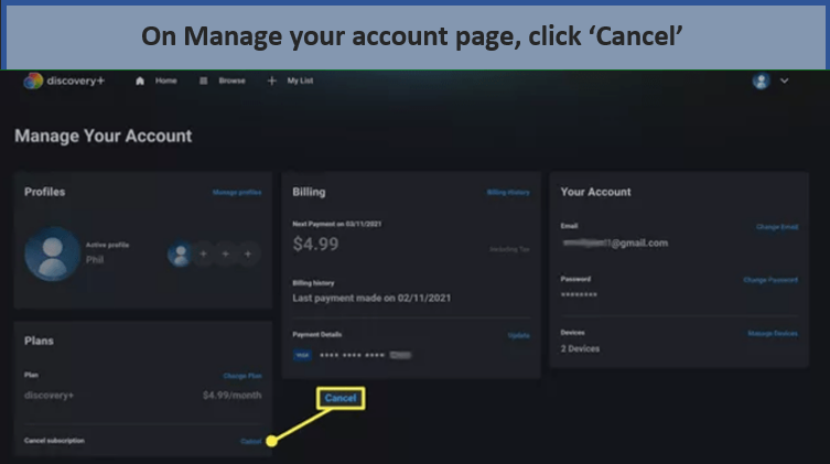 click-cancel-on-account-page
