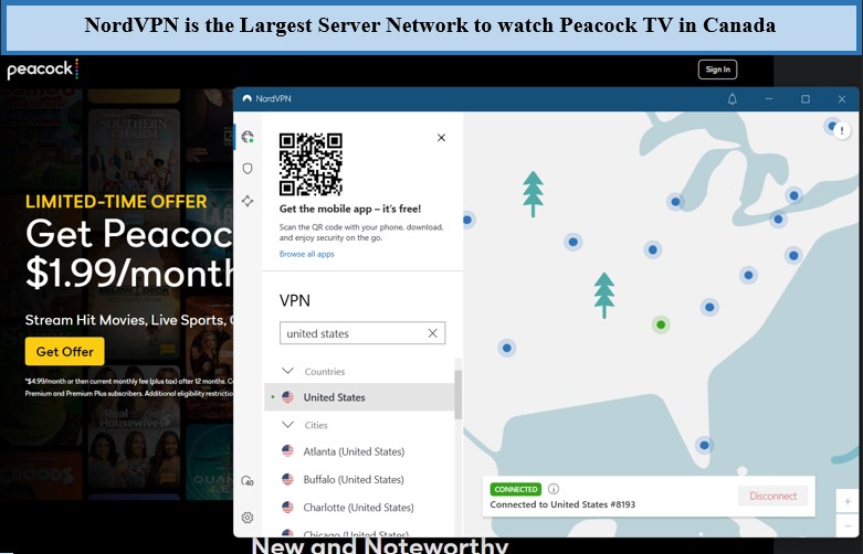 nordvpn -the best-vpn-for-peacock-tv