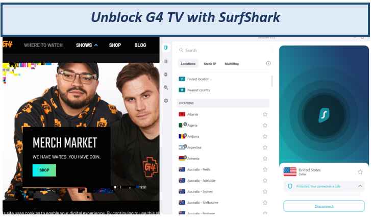Unblock-G4-TV-with-Surfshark