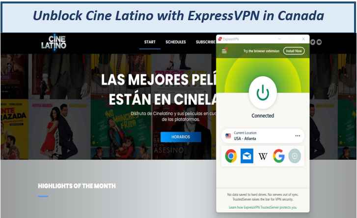 Unblock-cine-latino-with-ExpressVPN