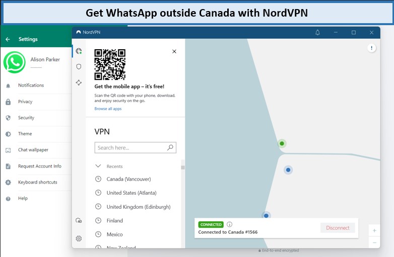 access-whatsapp-outside-canada-with-nordvpn