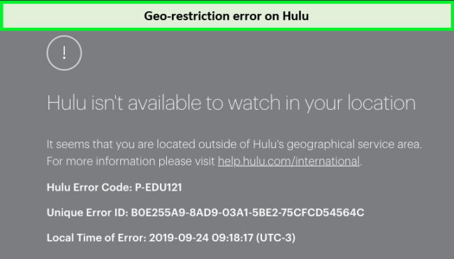 geo restricted error hulu