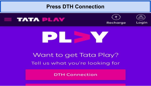 press-dth-connection