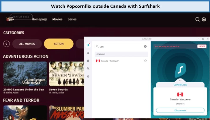 stream-popcornflix-outside-canada-with-surfshark