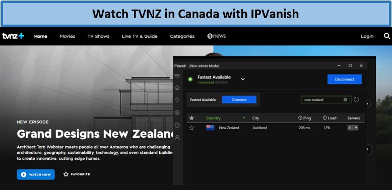 TVNZ-in-canada-with-ipvanish