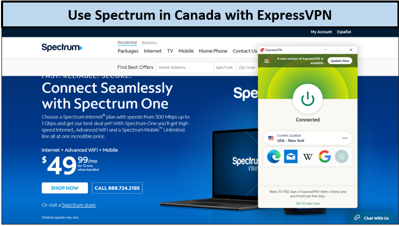 spectrum-in-canada-with-expressvpn