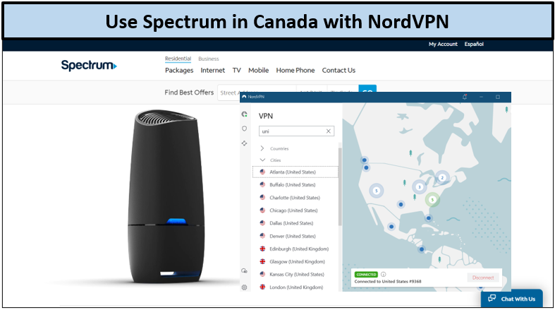 spectrum-in-canada-with-nordvpn