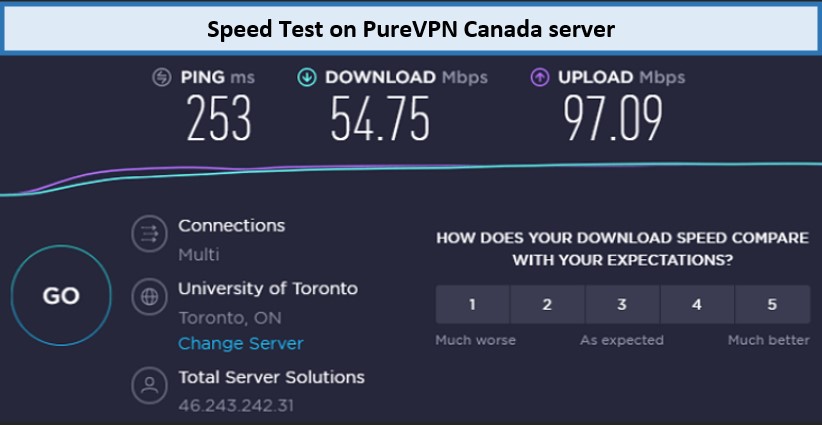 purevpn-speed-test-on-canada-server