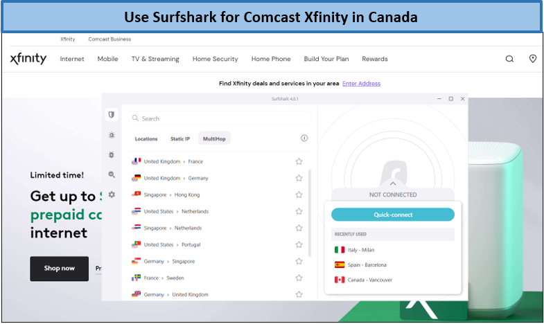 surfshark-best-vpn-for-Comcast-Xfinity