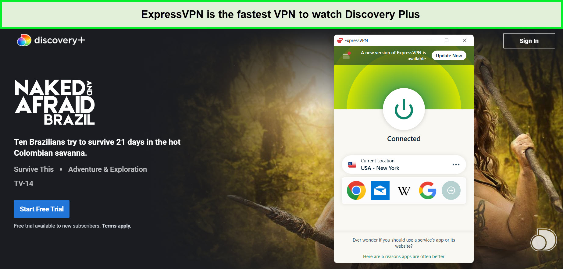 expressvpn-is-the-best-vpn-to-watch-naked-and-afraid-brazil-season-16-on-discovery-plus-in-ca