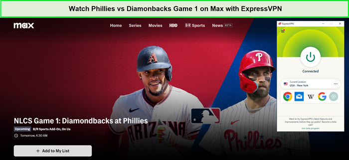 Watch-Phillies-vs-Diamonbacks-Game-1-in-Canada-on-Max-with-ExpressVPN